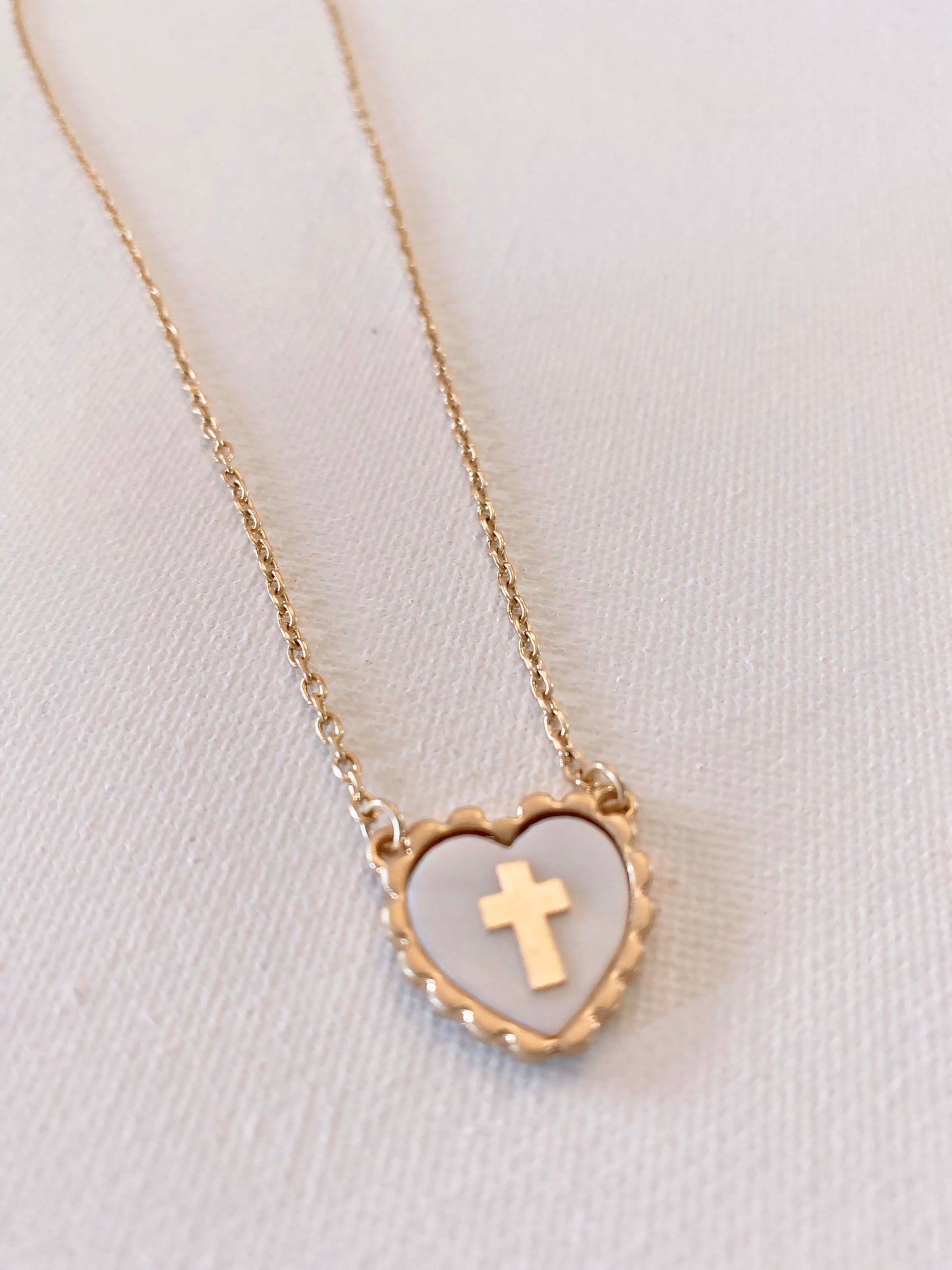 Eden Heart Cross Necklace