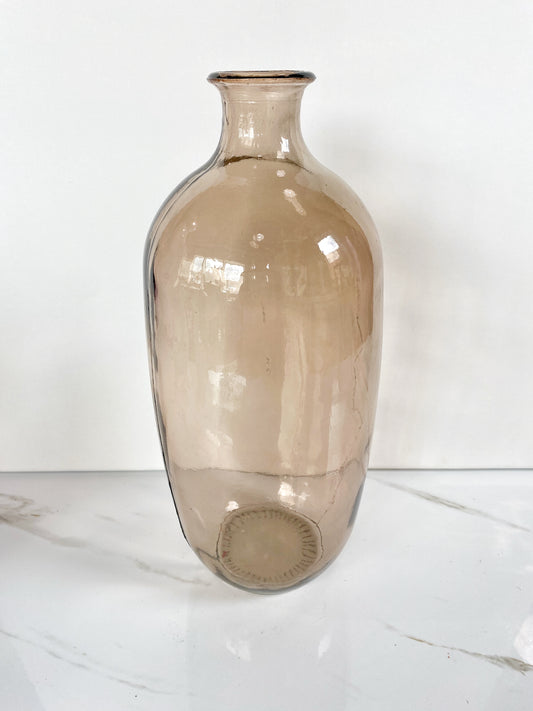 Brown Tall Glass Vase