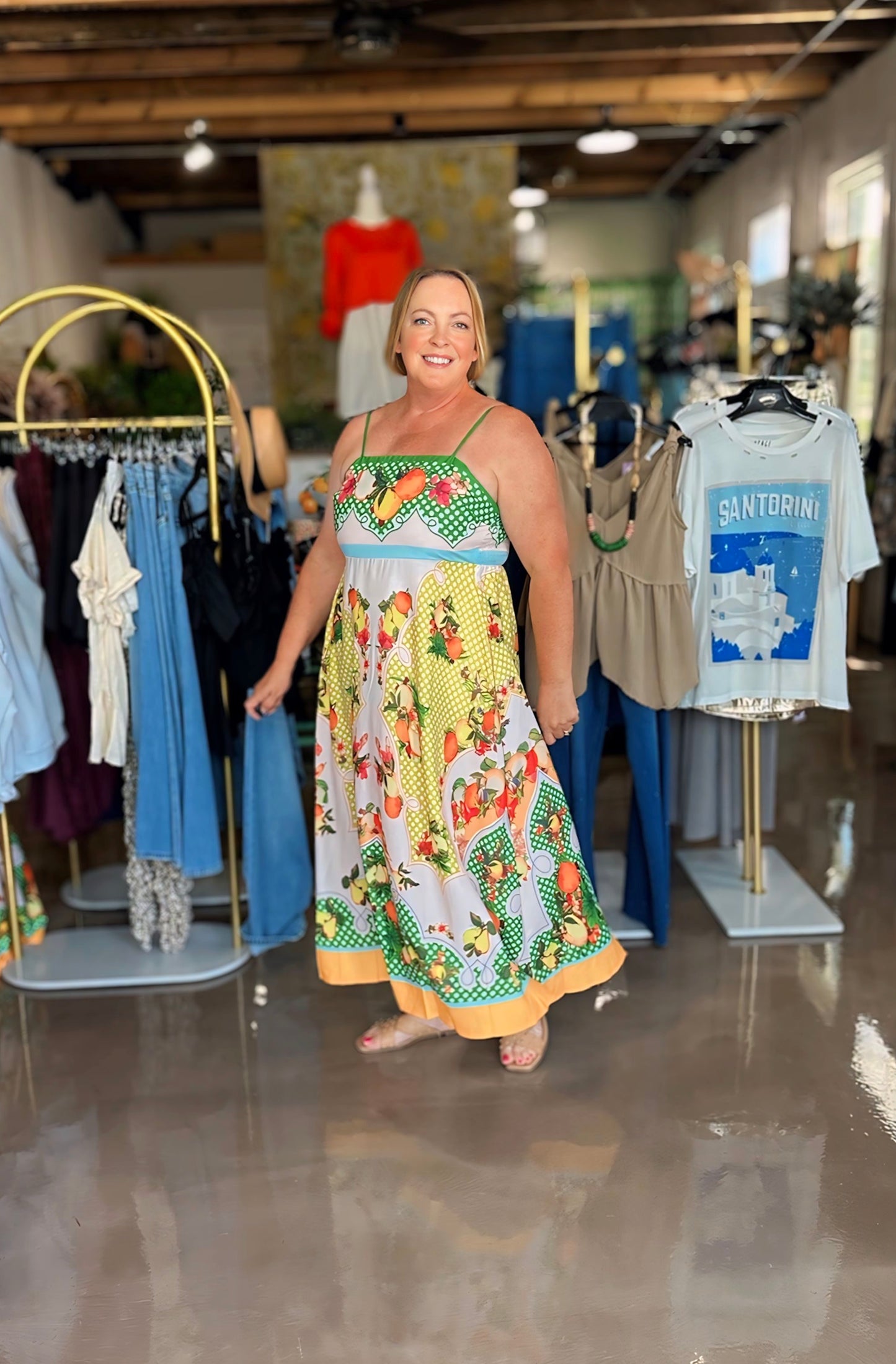 Fruit Basket Maxi Dress