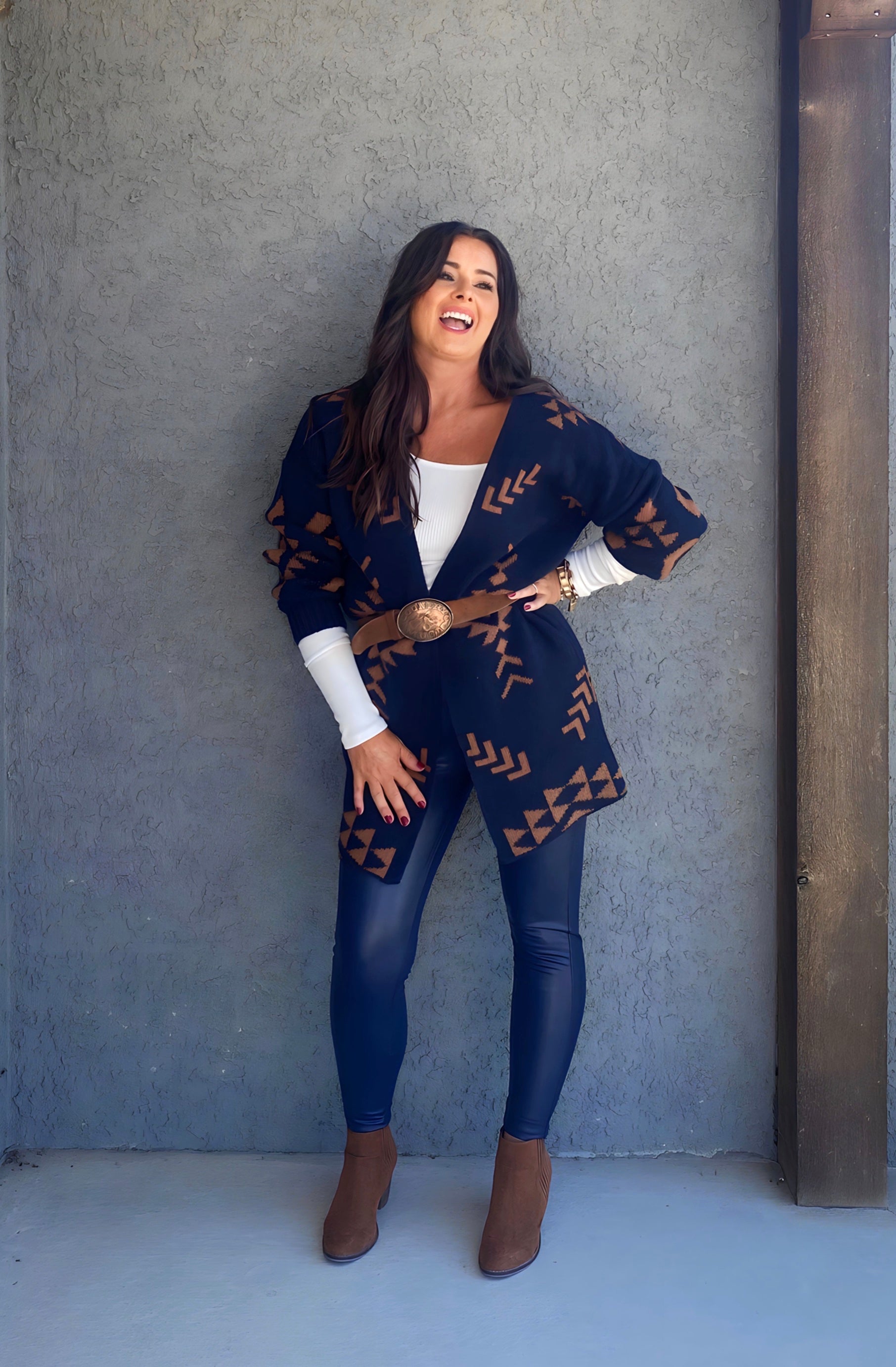 Navy blue faux leather leggings hotsell