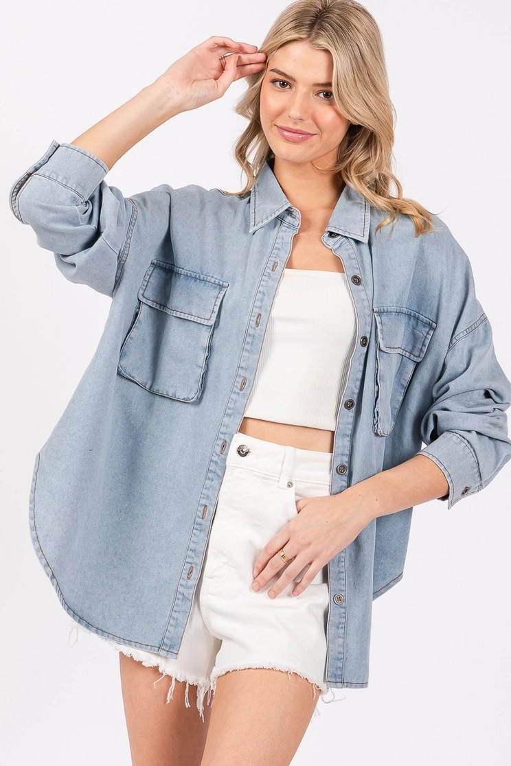 Gentry Oversized Denim Shirt