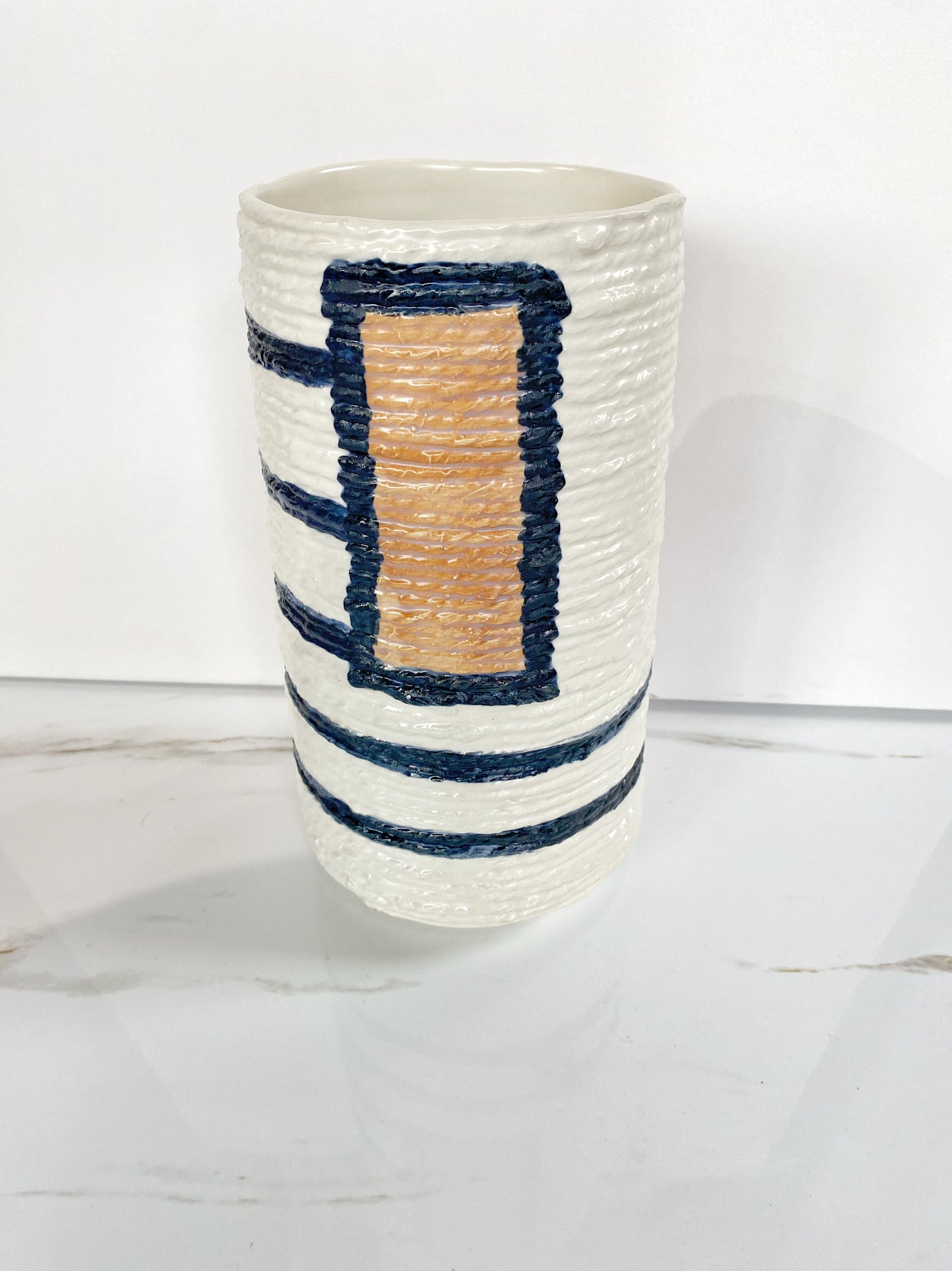 Navy & Terracota Vase