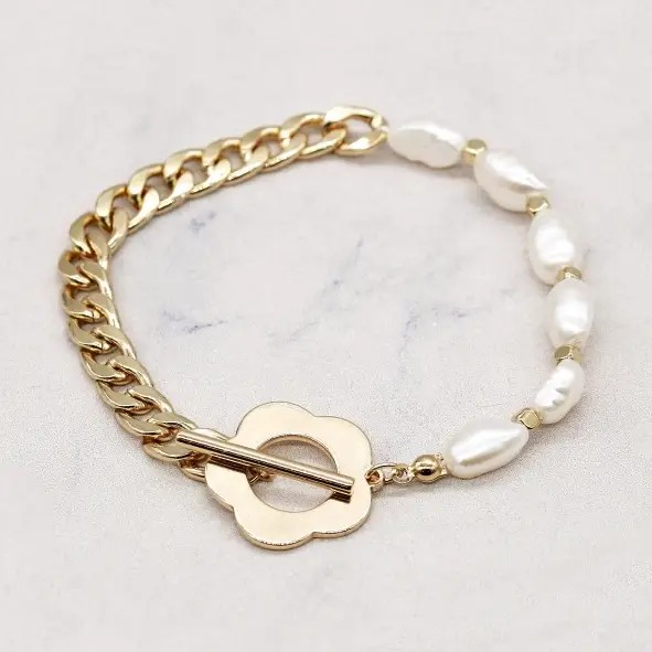 Pearl & Chain Bracelet