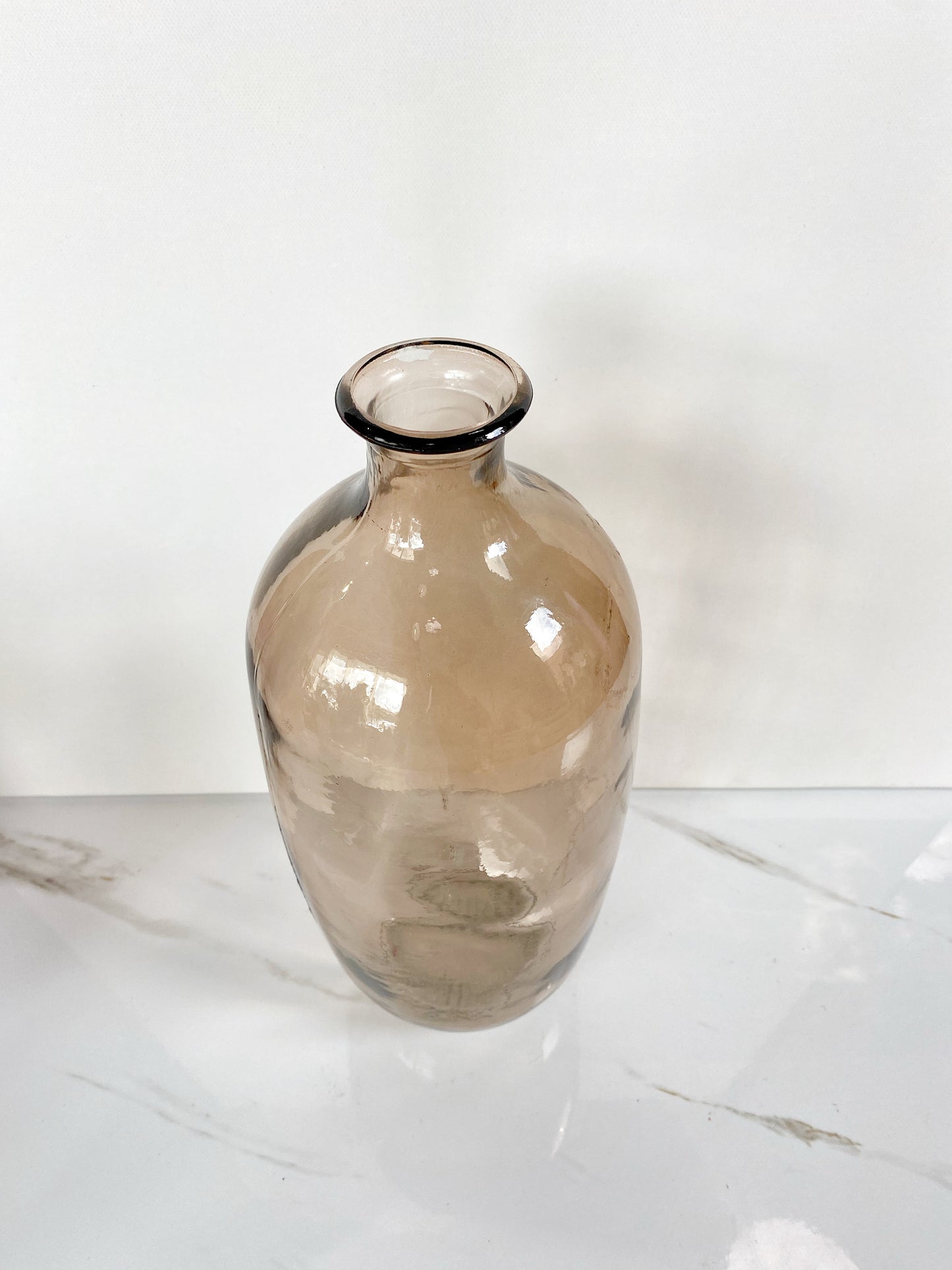 Brown Tall Glass Vase