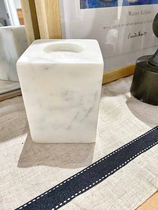 Marble Cube Candleholder