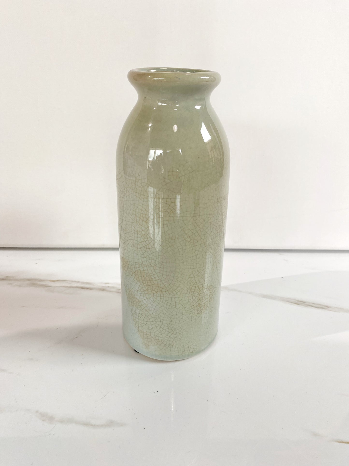 Green Milk Bottle Vase