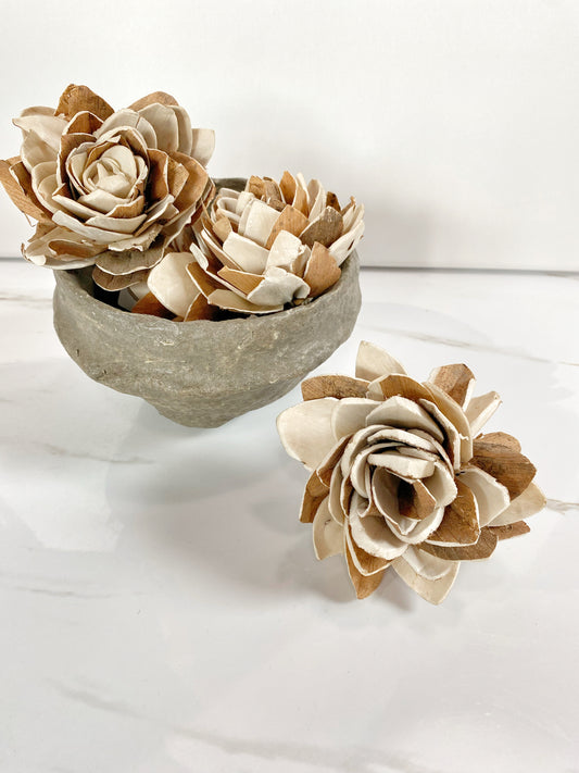 Paper Mache Bowl Gray