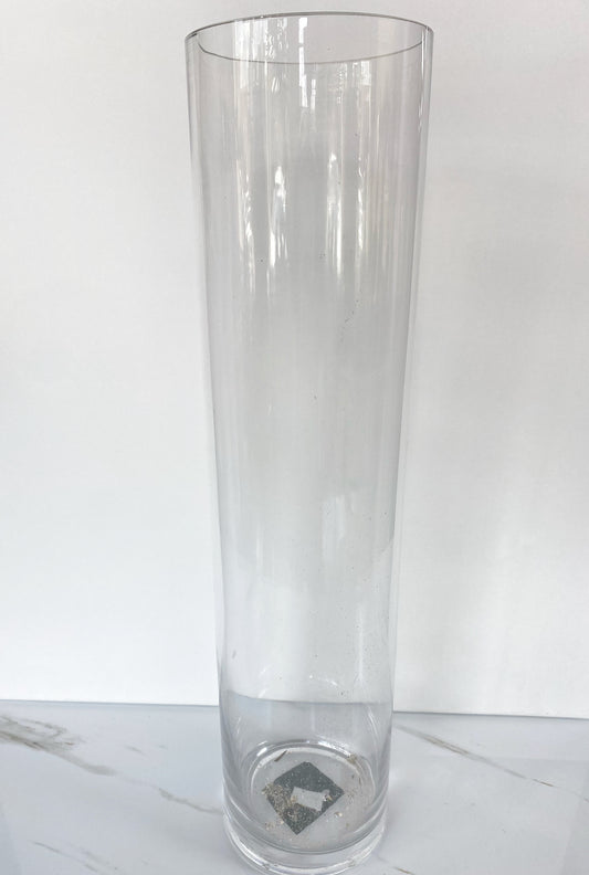 Tall Clear Glass Vase