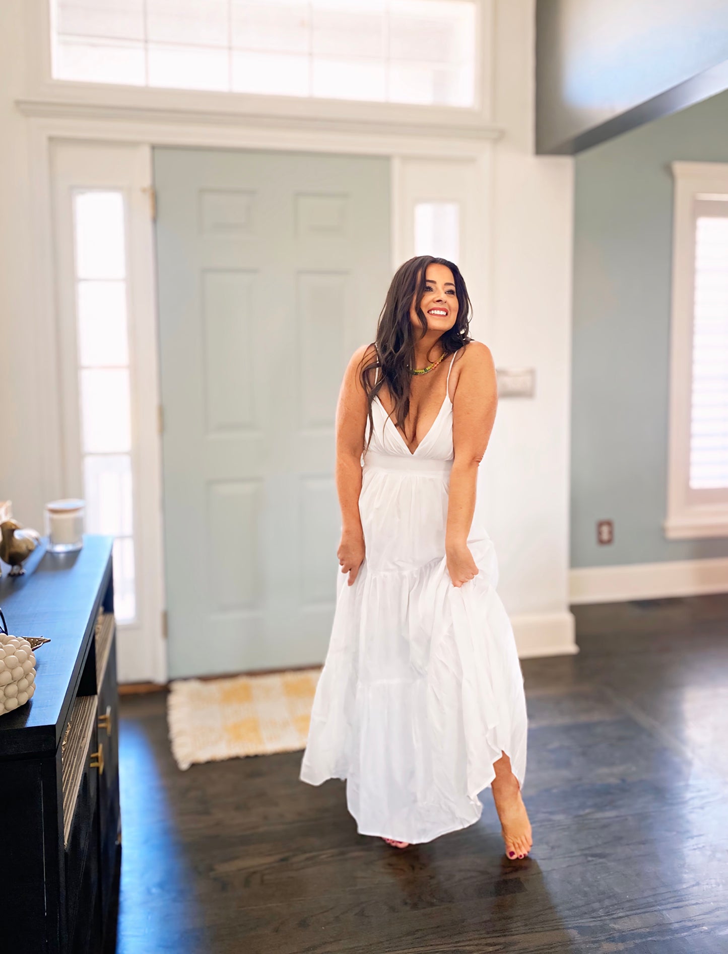 Lola White Maxi Dress