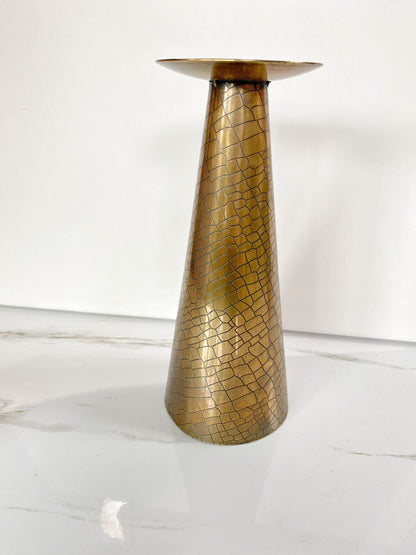 Brassy Printed Candlestick