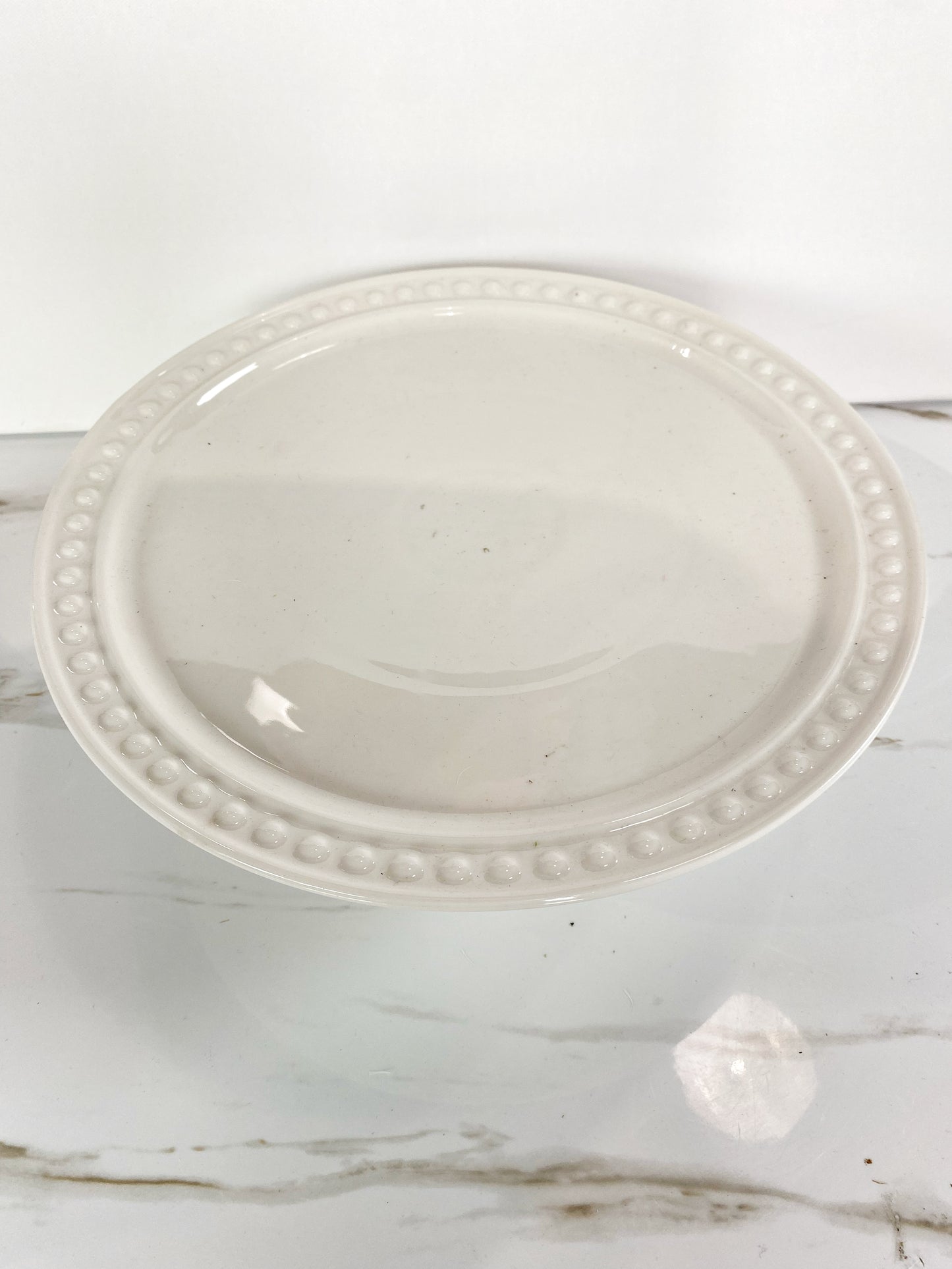 White Ceramic Cake Plate