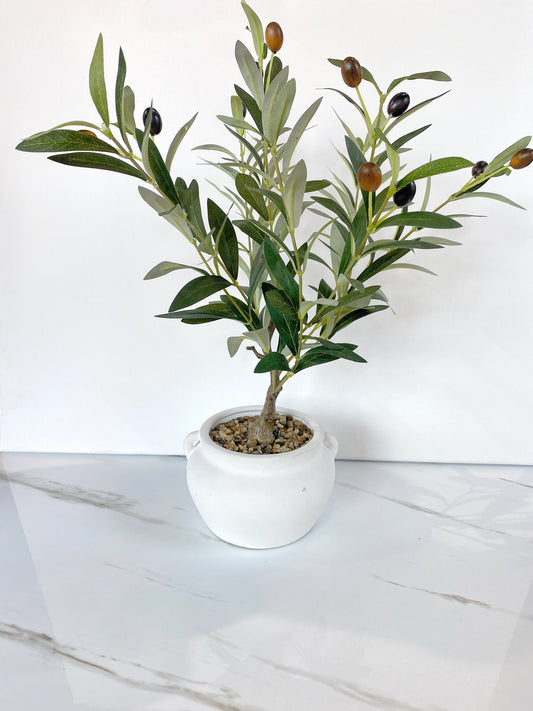 Faux Potted Olive Tree