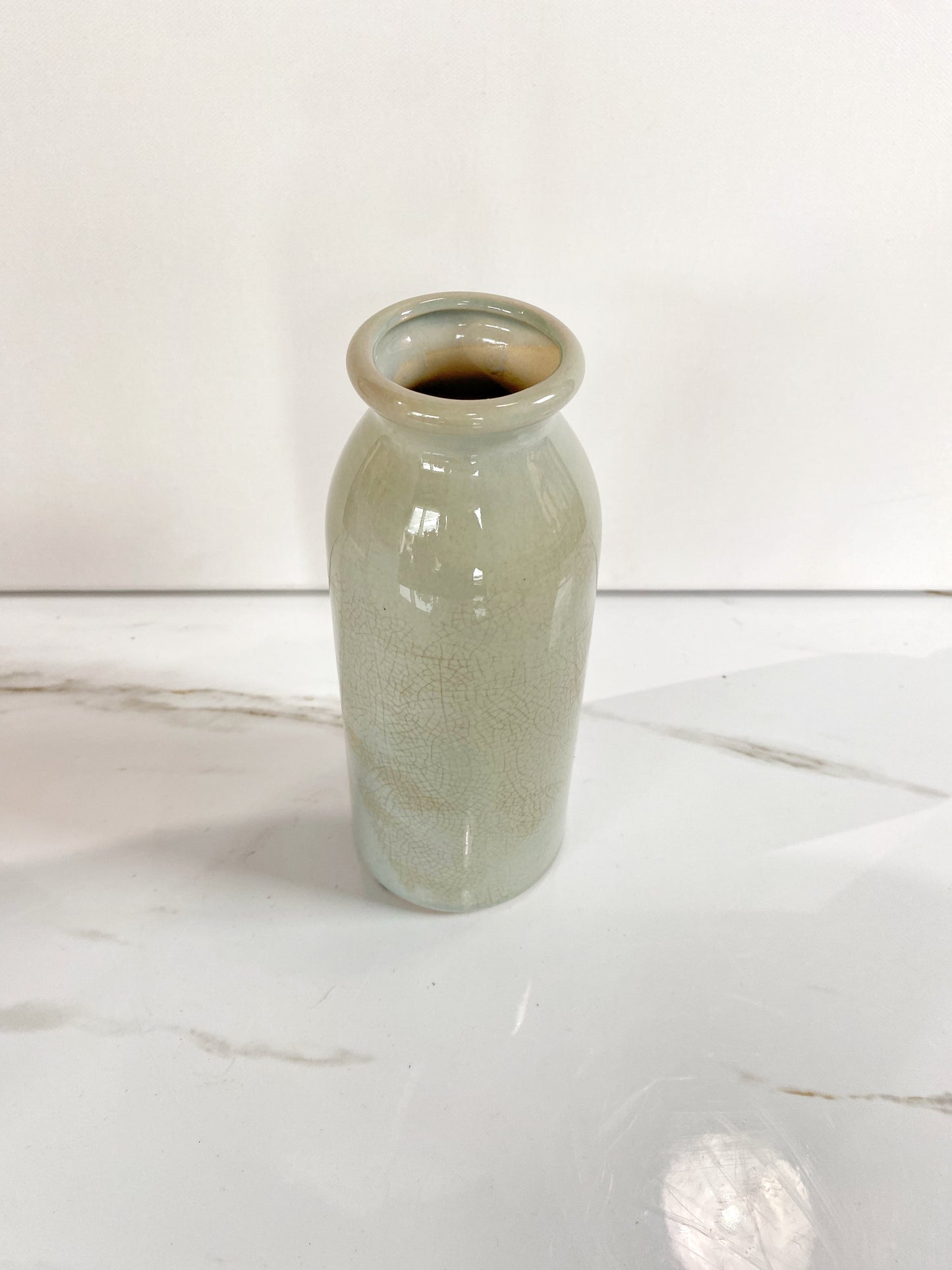 Green Milk Bottle Vase