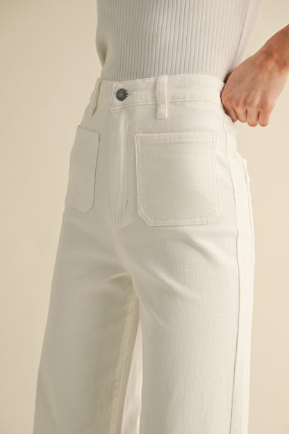 Cecil Front Pocket Wide Leg Jean