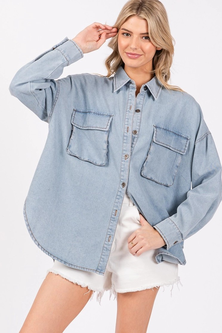 Gentry Oversized Denim Shirt