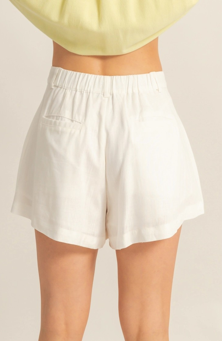 Linen Flared Shorts