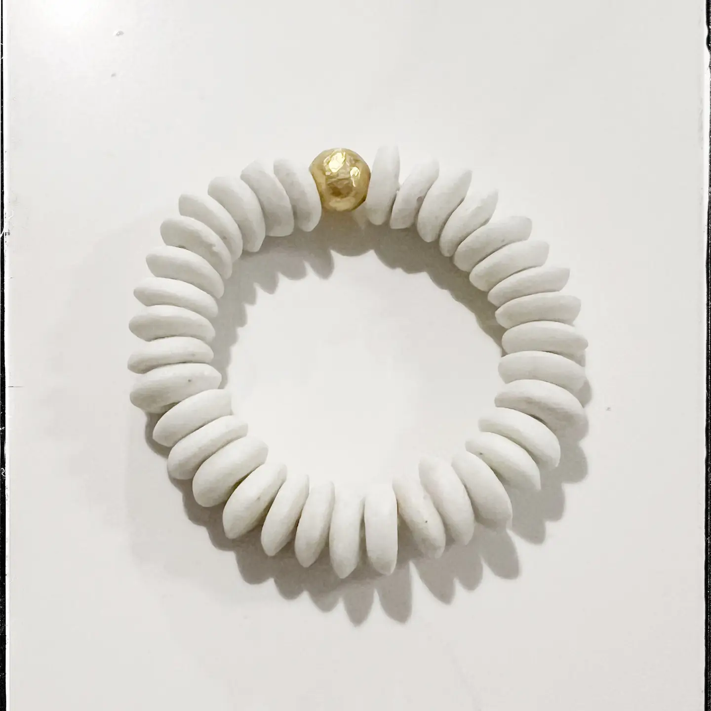 White Ashanti Bead Bracelet