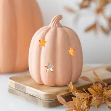 Terracotta Star Tealight Pumpkin