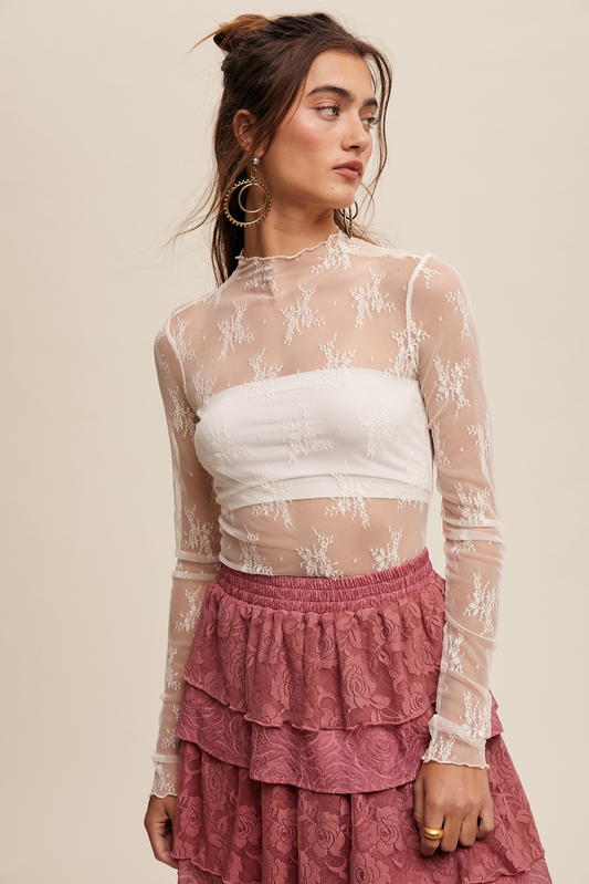 Sheer Lace Top